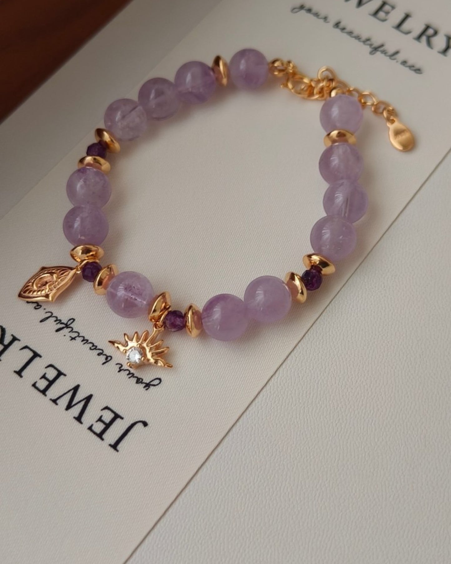 Amethyst Serenity Charm Bracelet