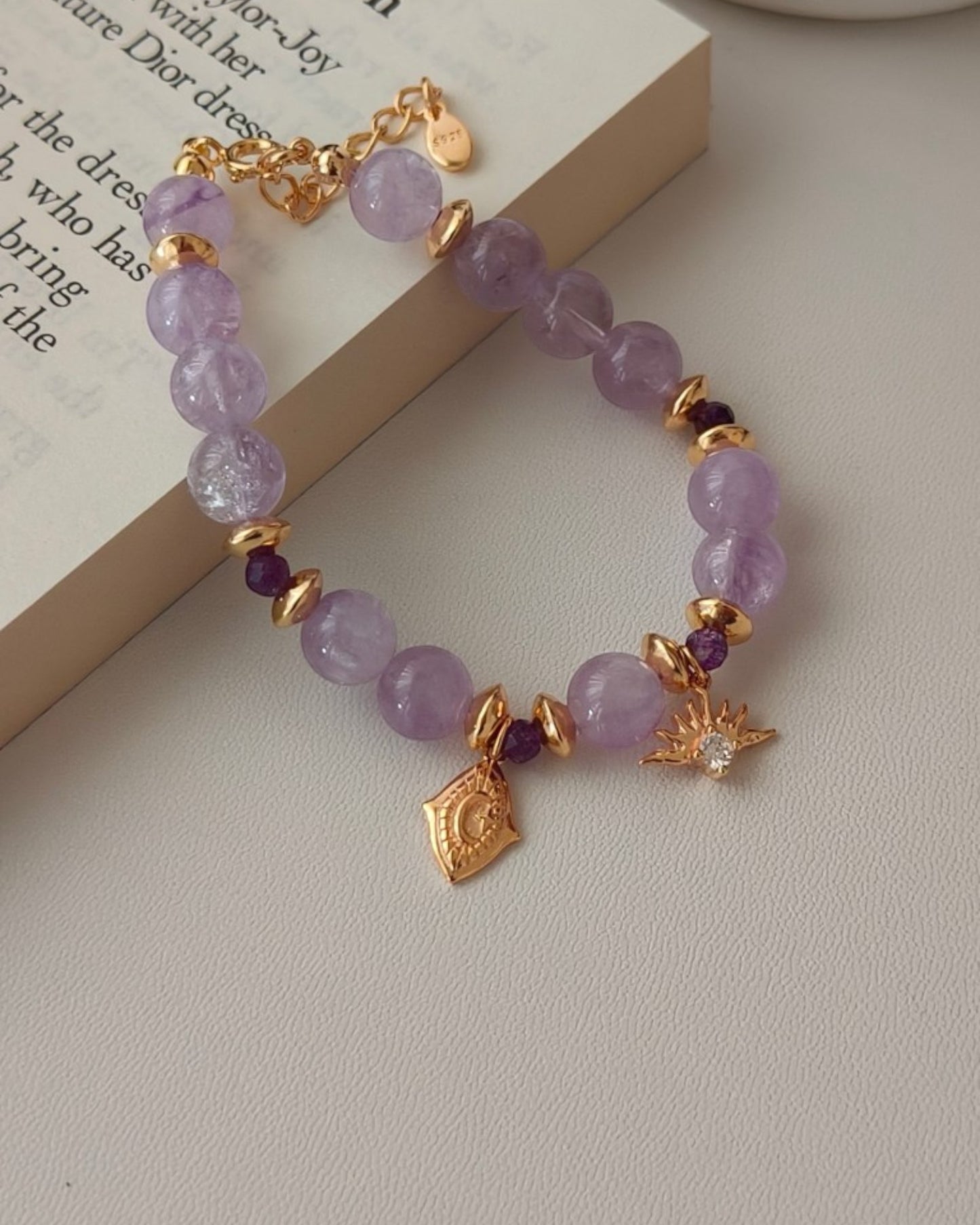 Amethyst Serenity Charm Bracelet