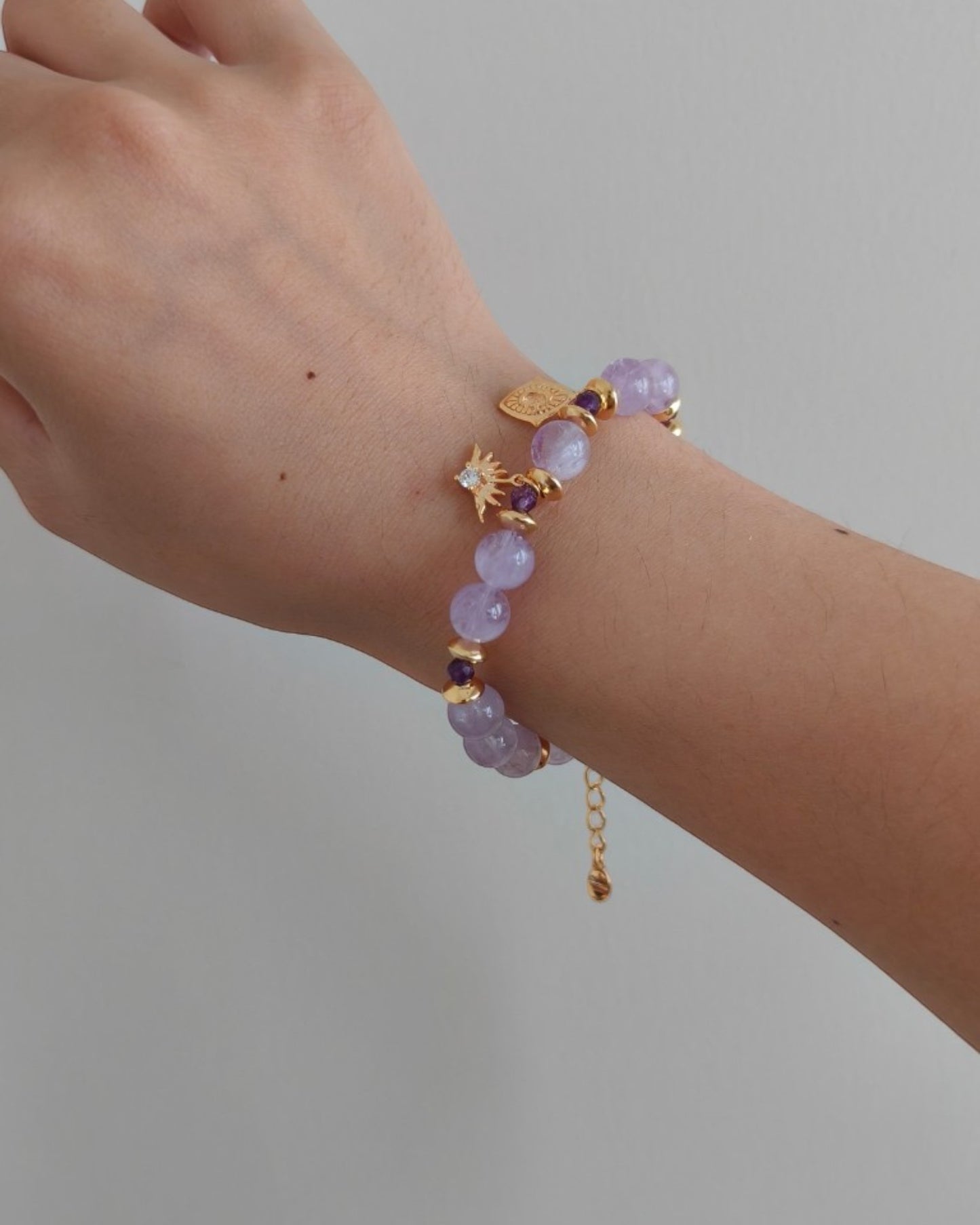 Amethyst Serenity Charm Bracelet