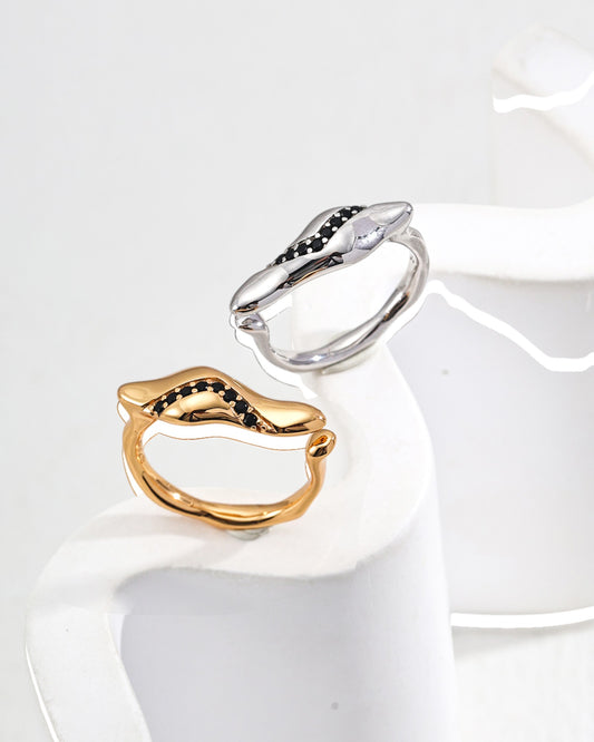 S925 Sliver Wave Ring