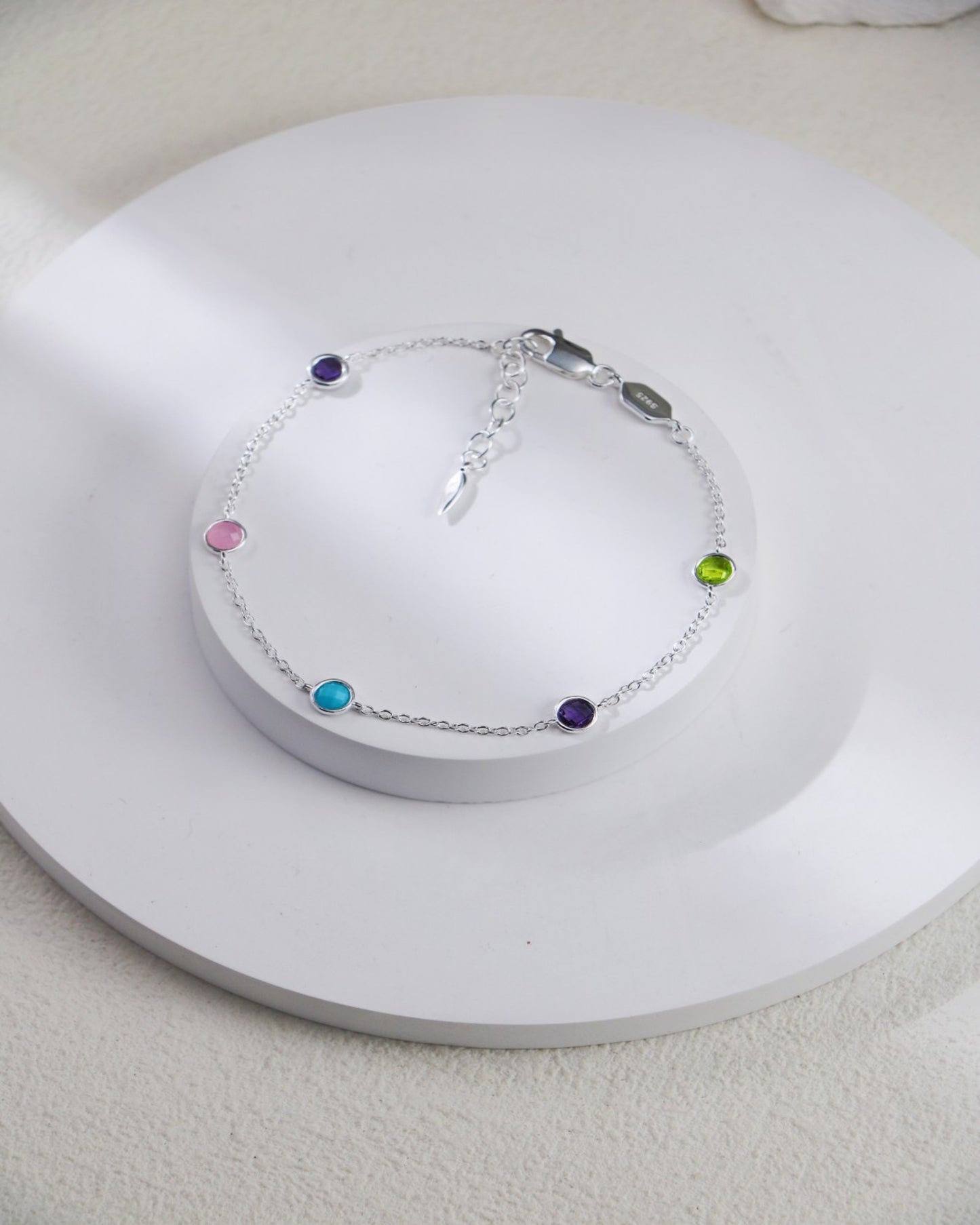 S925 Multicolor Gemstone Bracelet