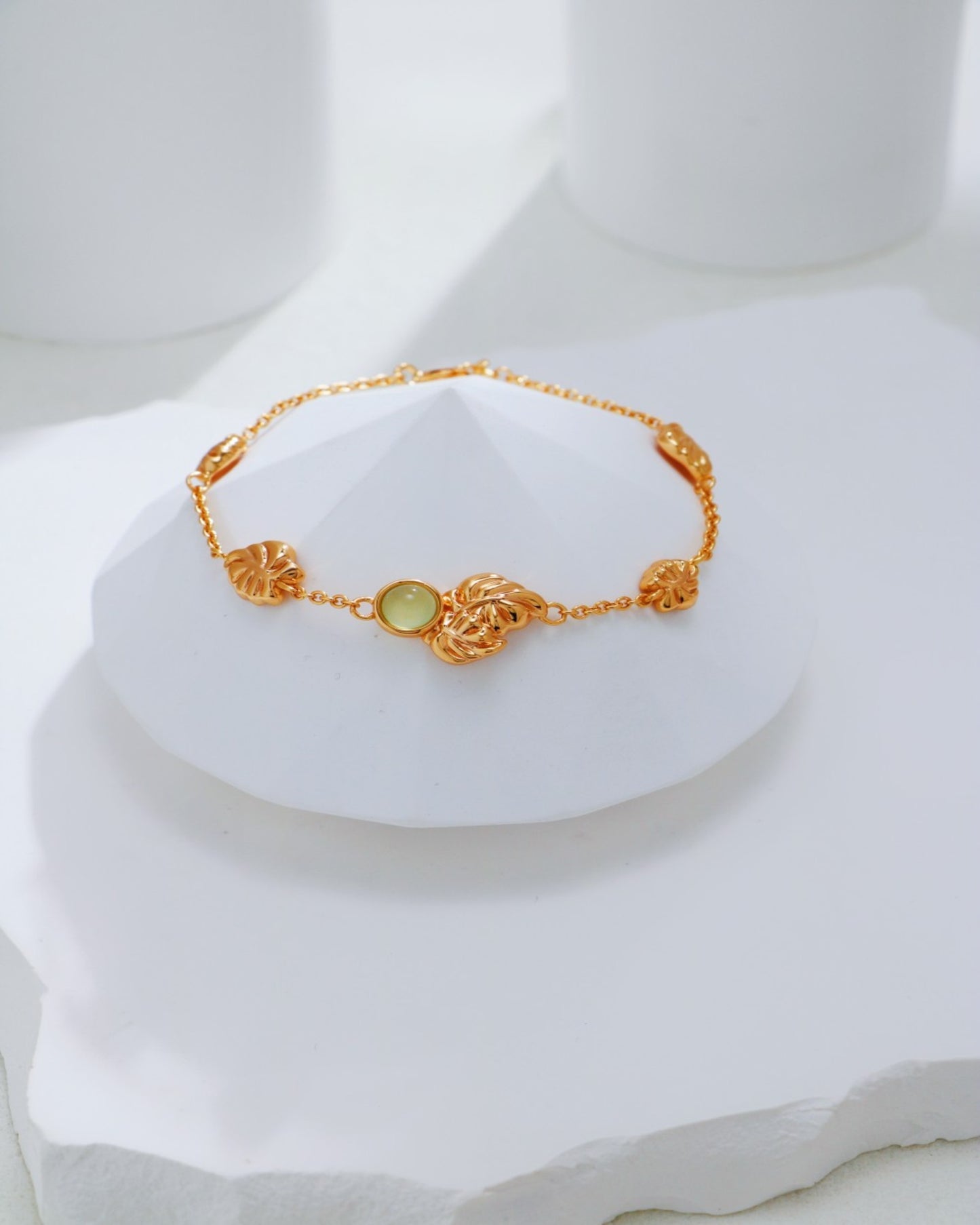 S925 Gold-Plated Jade Grape Stone Bracelet