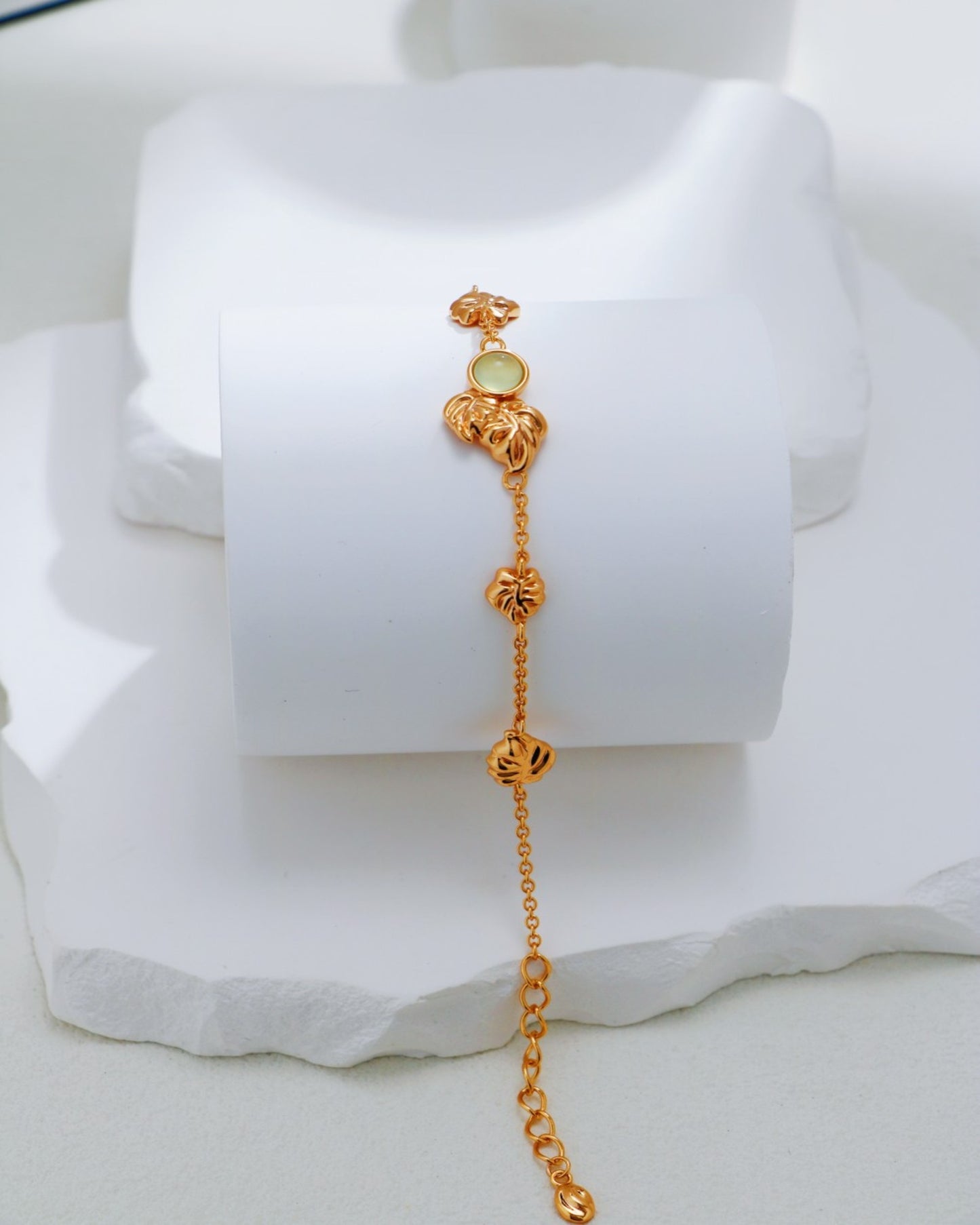 S925 Gold-Plated Jade Grape Stone Bracelet