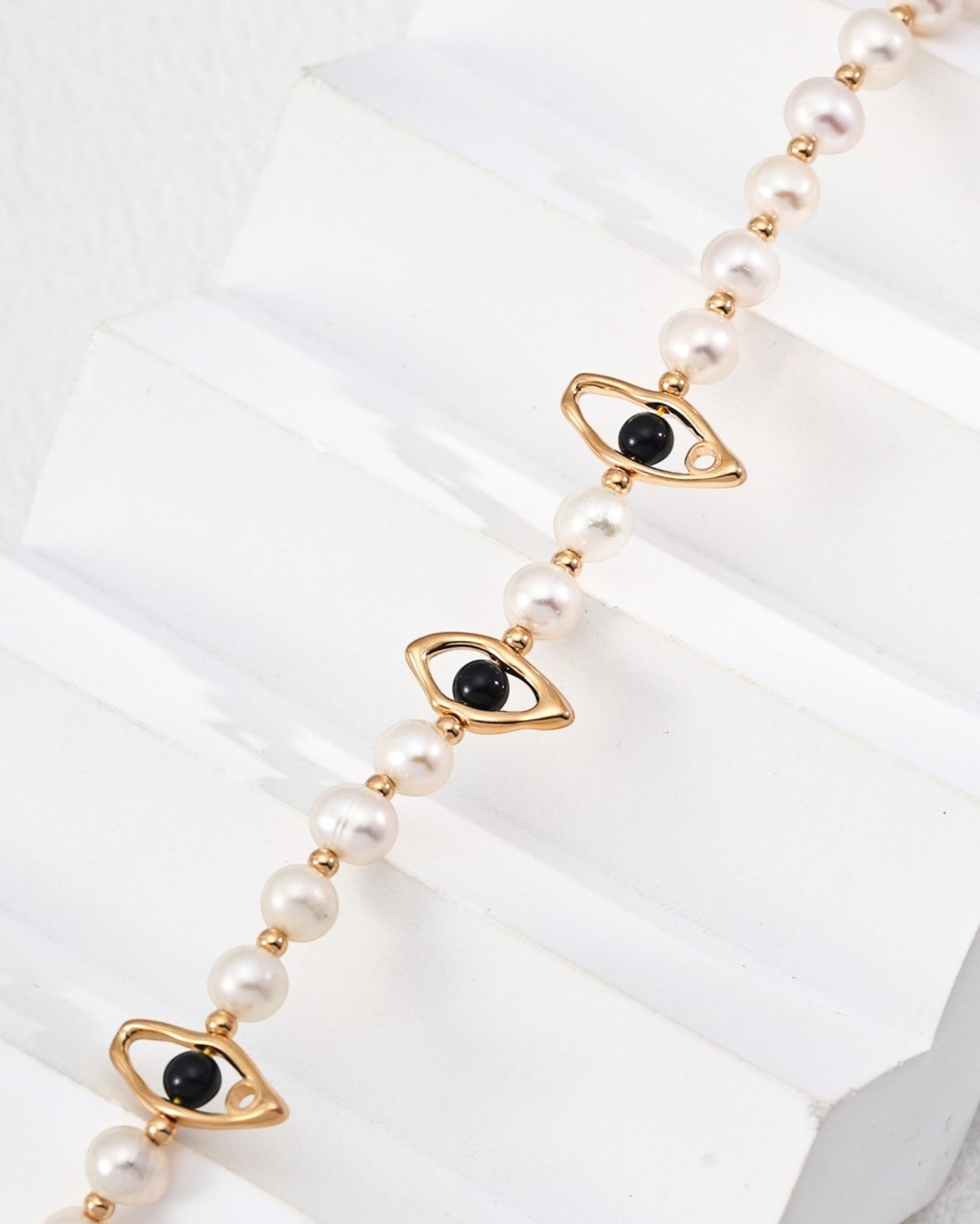 Black Onyx and Pearl Necklace