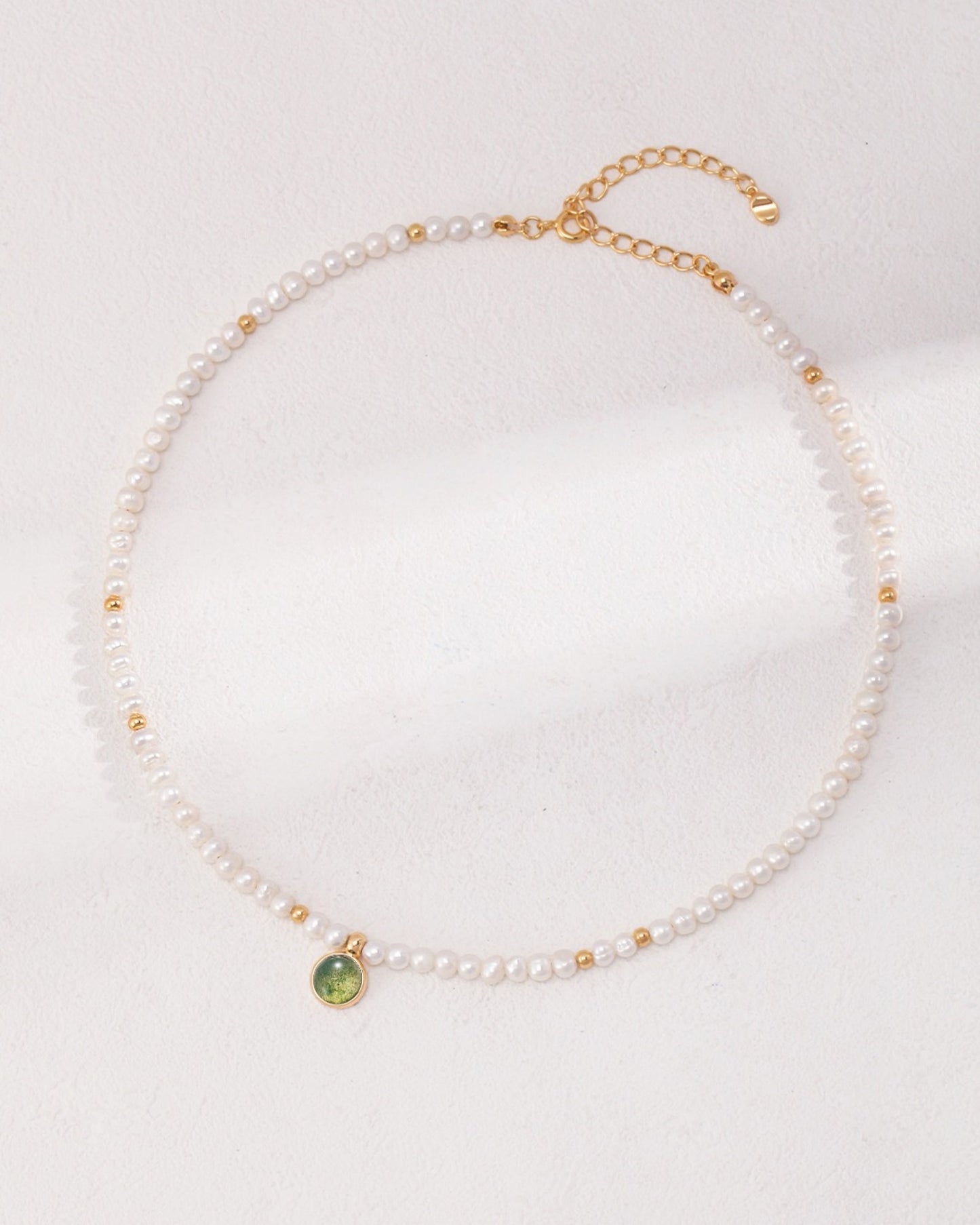 Peridot & Pearls Necklace