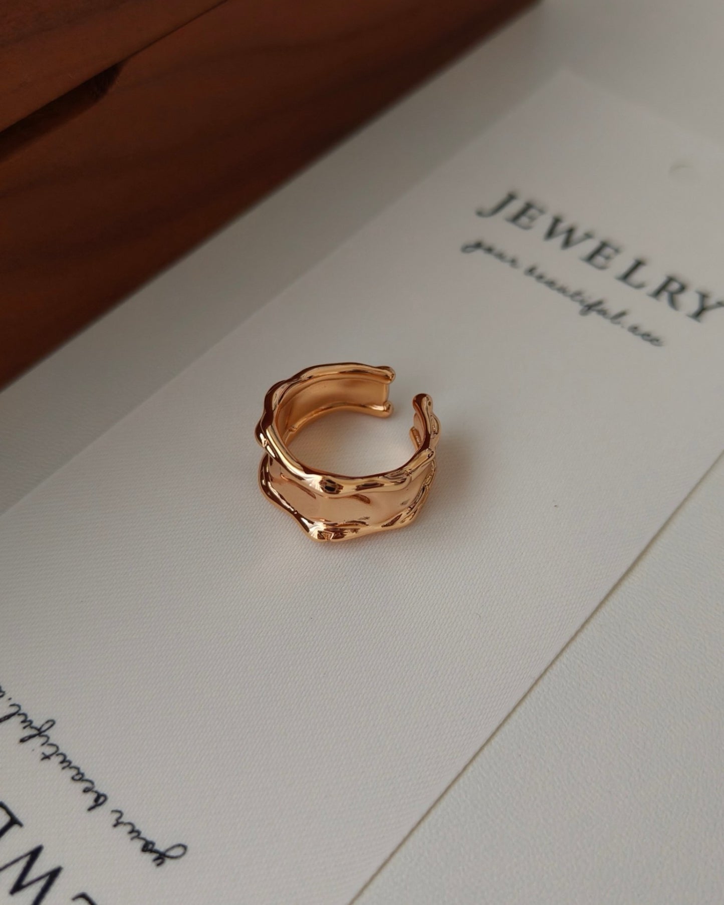 18K Gold-Plated Adjustable Ring