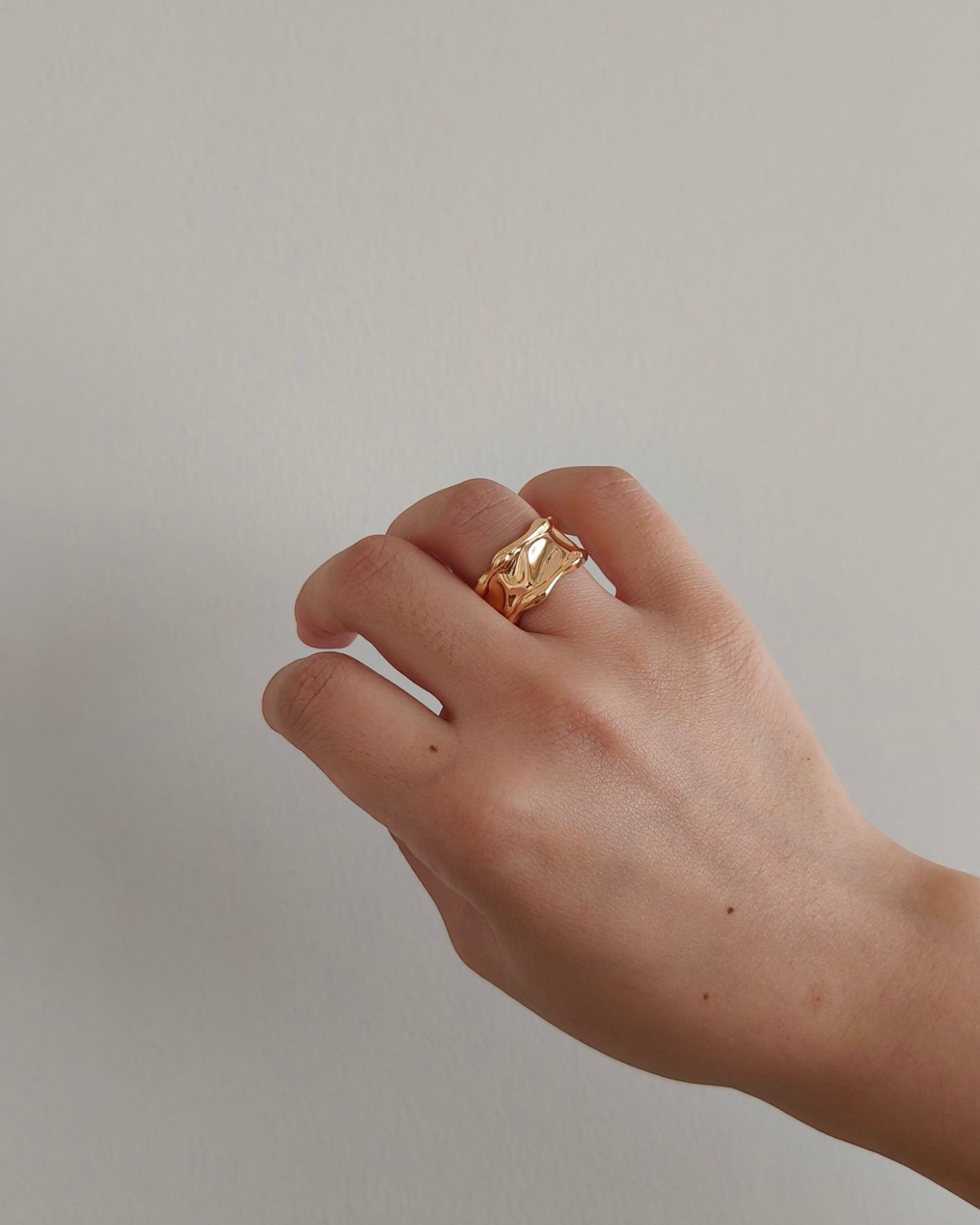 18K Gold-Plated Adjustable Ring