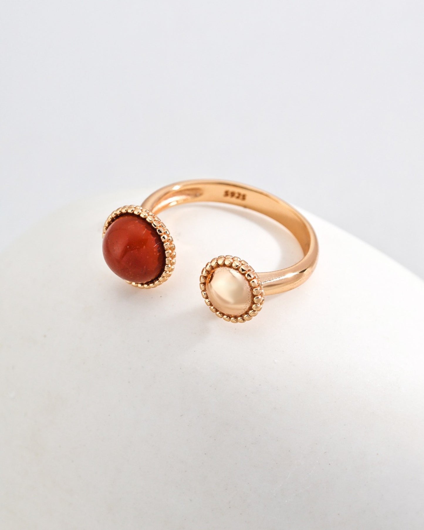 Red Jasper Adjustable Ring