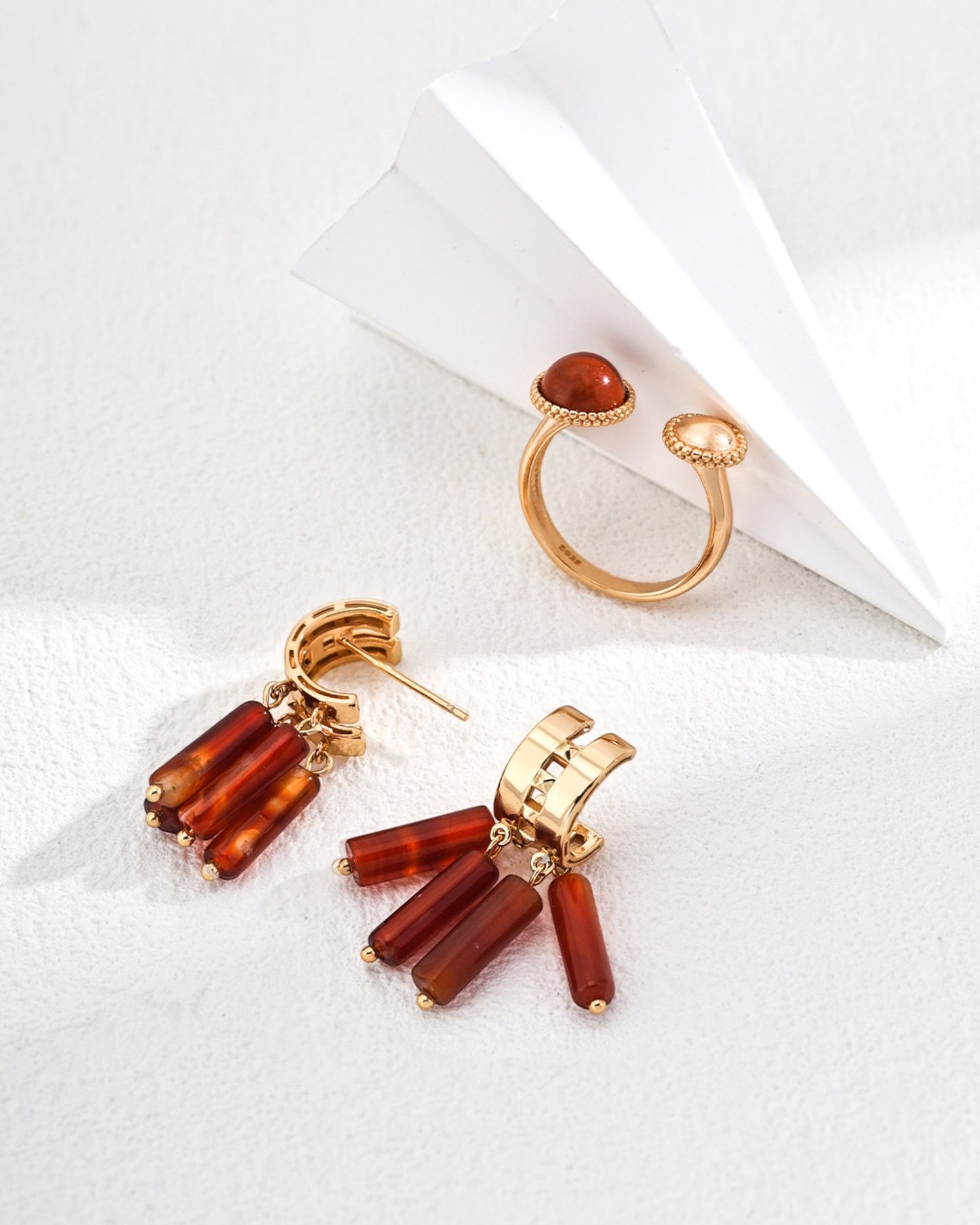 Red Jasper Adjustable Ring