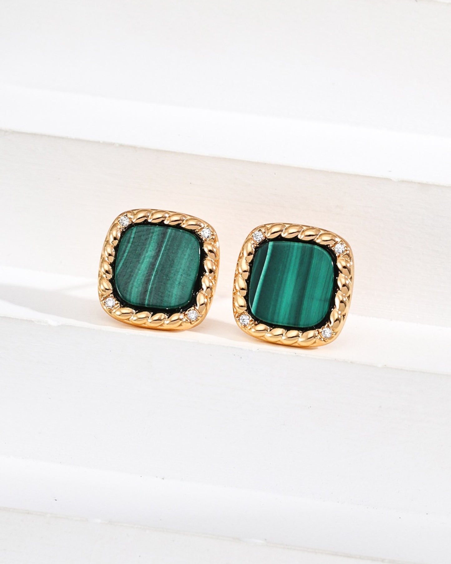 Malachite Stone Earrings