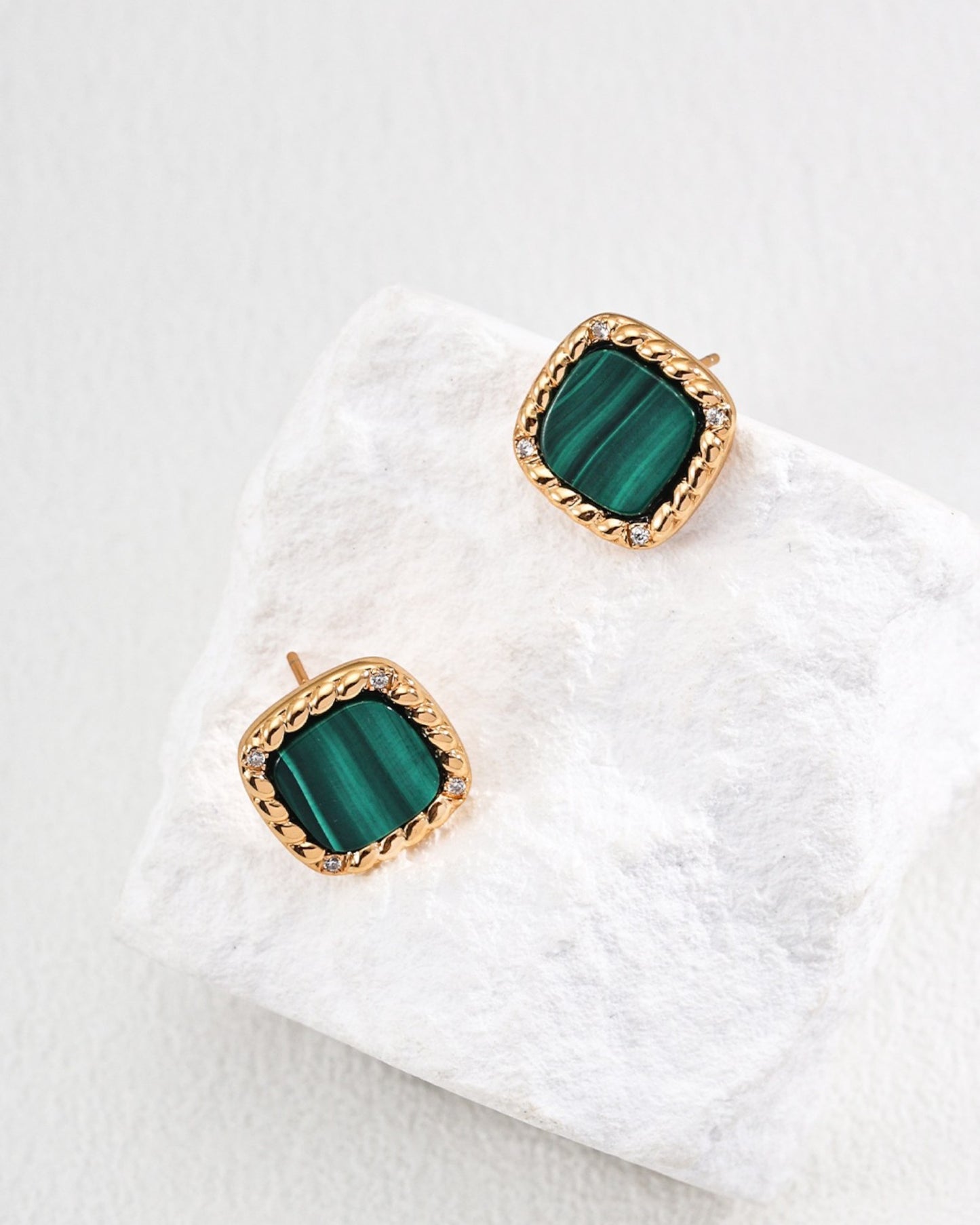 Malachite Stone Earrings